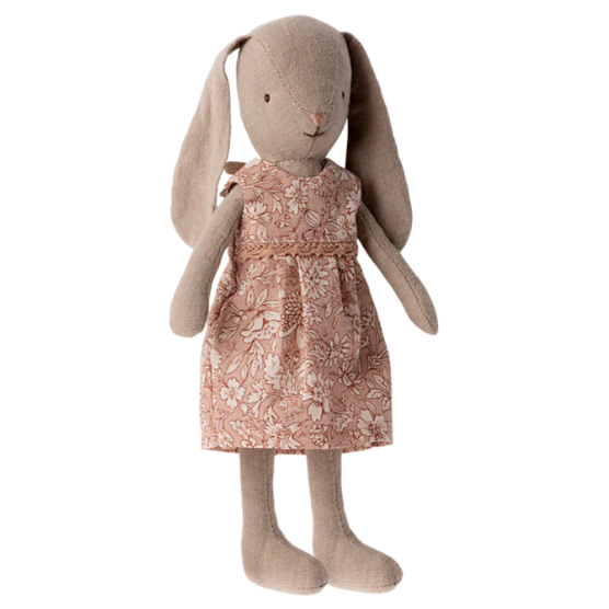 Maileg maileg bunny with floral dress and nightgown, size 1