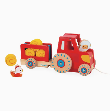 janod pull-along tractor 12m+