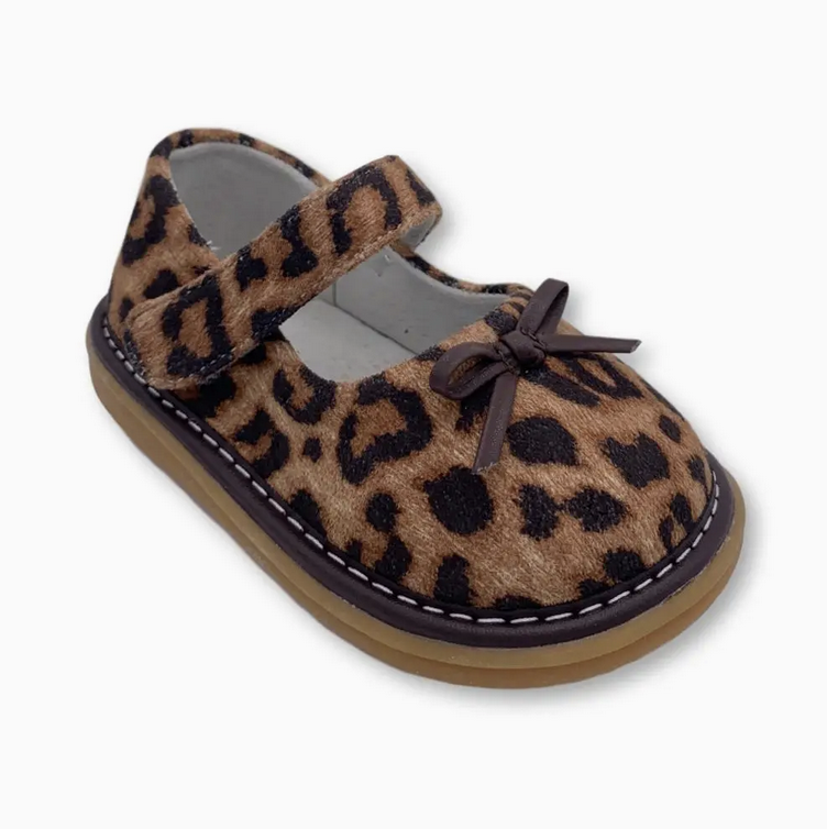 wee squeaks wee squeak leopard coco shoe