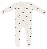 kyte baby kyte baby printed footie bee mine, love bug, bow, teddy bear, fluffy dog