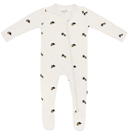 kyte baby kyte baby printed footie bee mine, love bug, bow, teddy bear, fluffy dog
