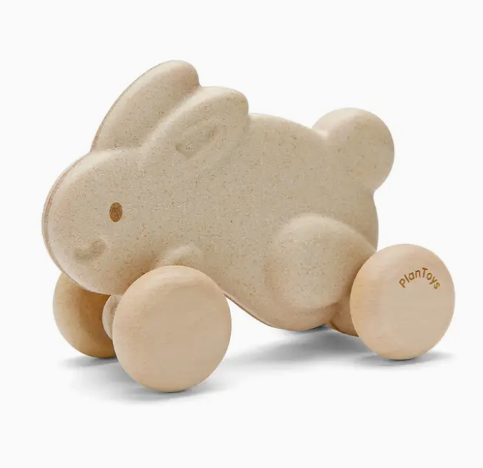 plan toys (faire) plantoys push along bunny