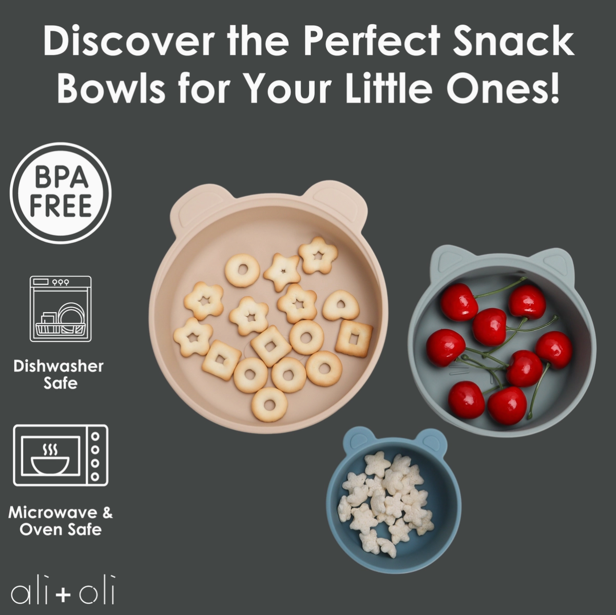 ali + oli ali + oli stackable 3 bowl set