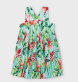Mayoral mayoral tropical pleated dress