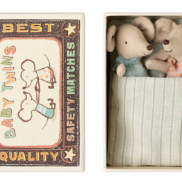 Maileg maileg baby mice, twins in matchbox
