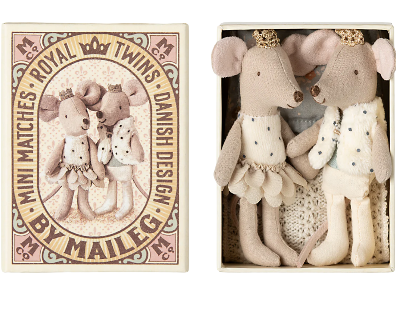 Maileg maileg royal twins in matchbox