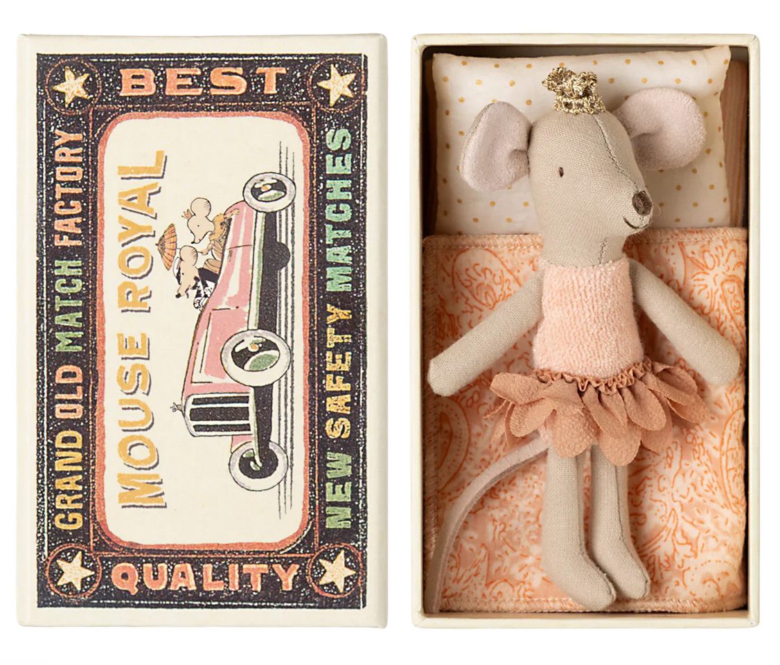 Maileg maileg princess mouse, little sister in matchbox
