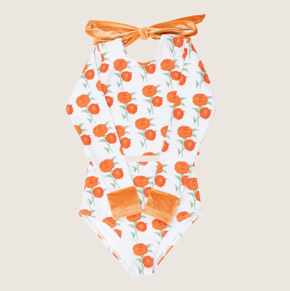 saint ida floral long sleeve swim set