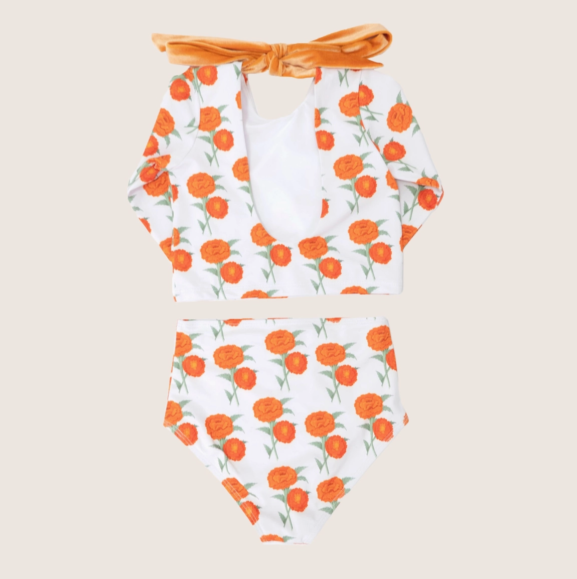 saint ida floral long sleeve swim set