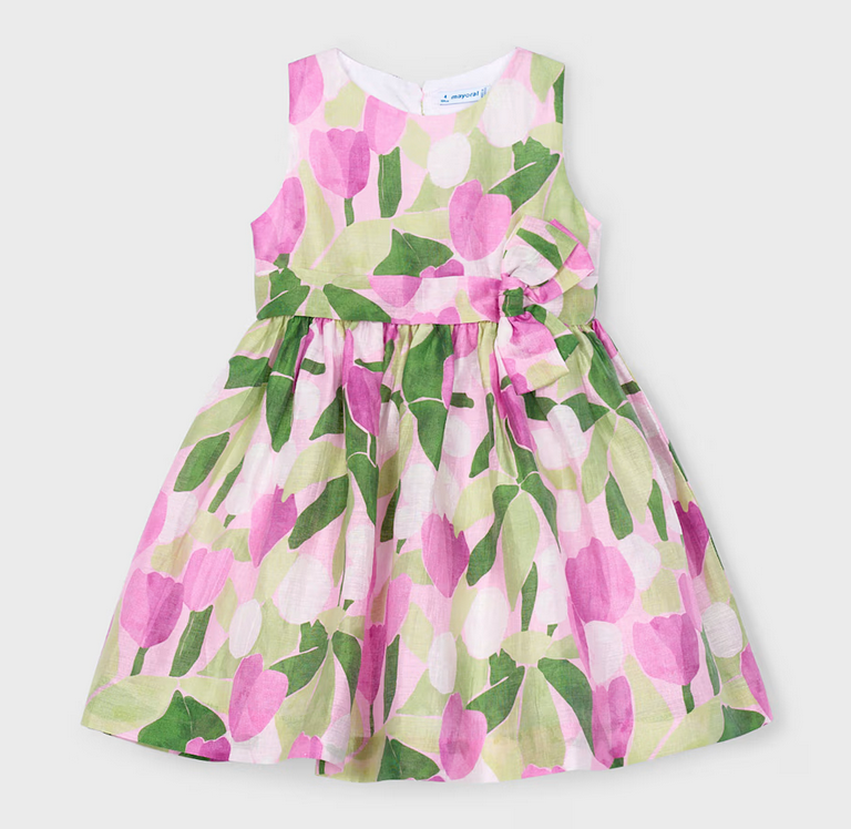 Mayoral mayoral tulip dress w/ bow