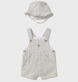 Mayoral mayoral striped shortalls w/ hat