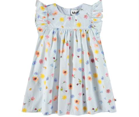 molo molo small flowers cacao dress