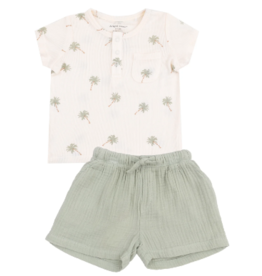 angel dear angel dear palm henley & shorts