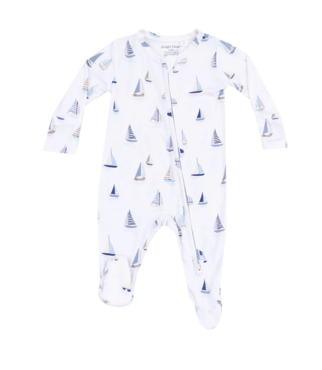 angel dear angel dear 2 way zip footie