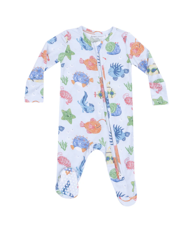 angel dear angel dear 2 way zip footie