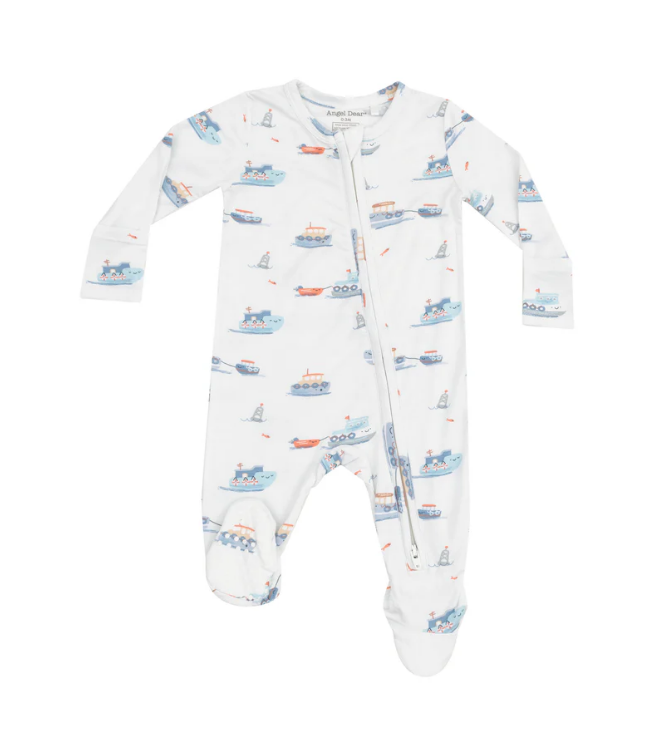 angel dear angel dear 2 way zip footie