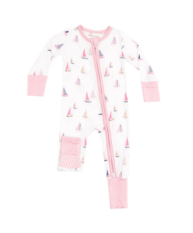 angel dear angel dear 2 way zip romper