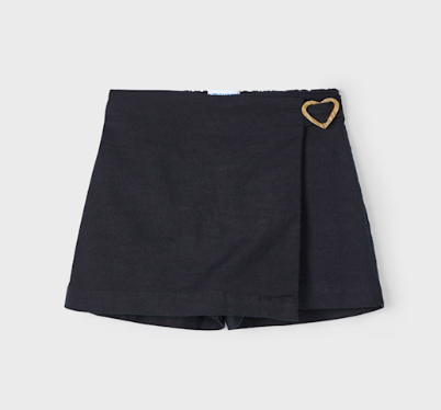 Mayoral mayoral black linen skort