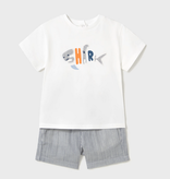 Mayoral mayoral shark tee and shorts