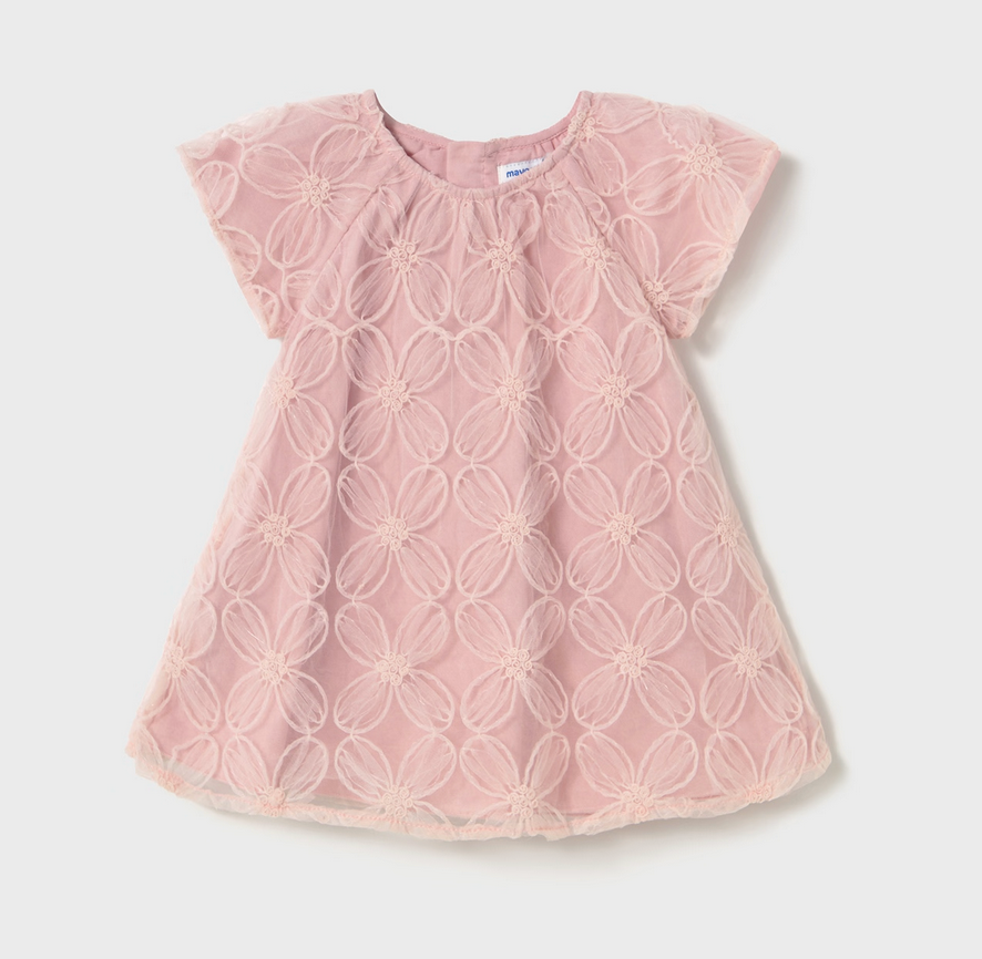 Mayoral mayoral blush floral tulle dress