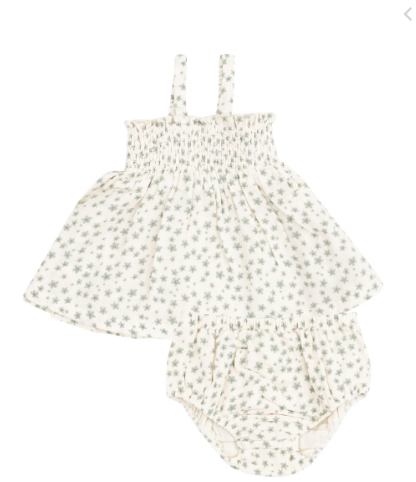 angel dear angel dear smocked top & bloomer