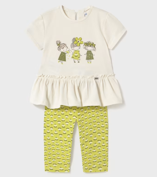 Mayoral mayoral lime girl leggings set