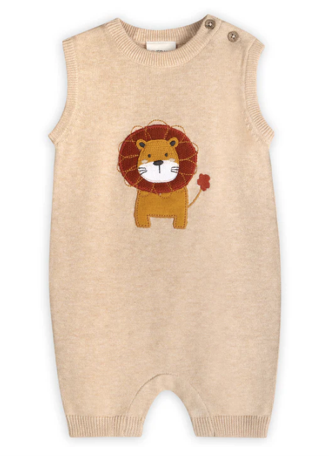 viverano organic lion knit romper