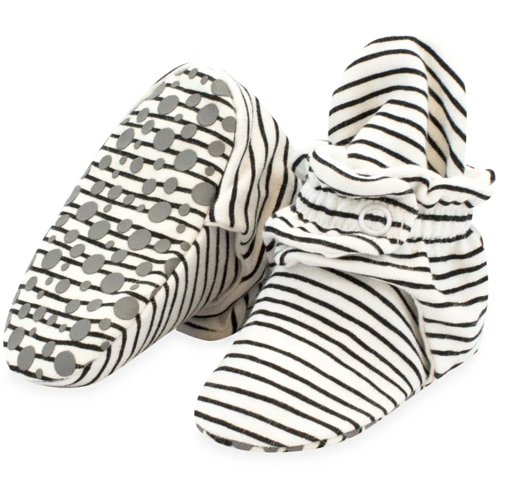 Zutano zutano printed cotton booties