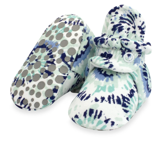 Zutano zutano printed cotton booties