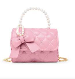 zomi gems zomi gems quilted bag with pearl handle + bow