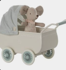 Maileg maileg mint pram with baby mouse