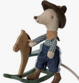 Maileg maileg cowboy mouse on rocking horse
