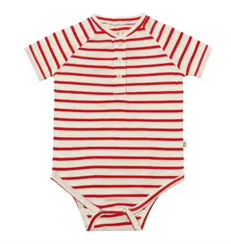 me & henry me & henry red striped onesie