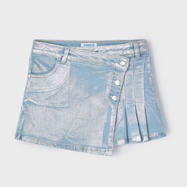 Mayoral mayoral metallic denim skort