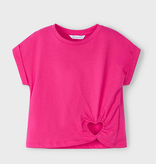 Mayoral mayoral hot pink heart tee