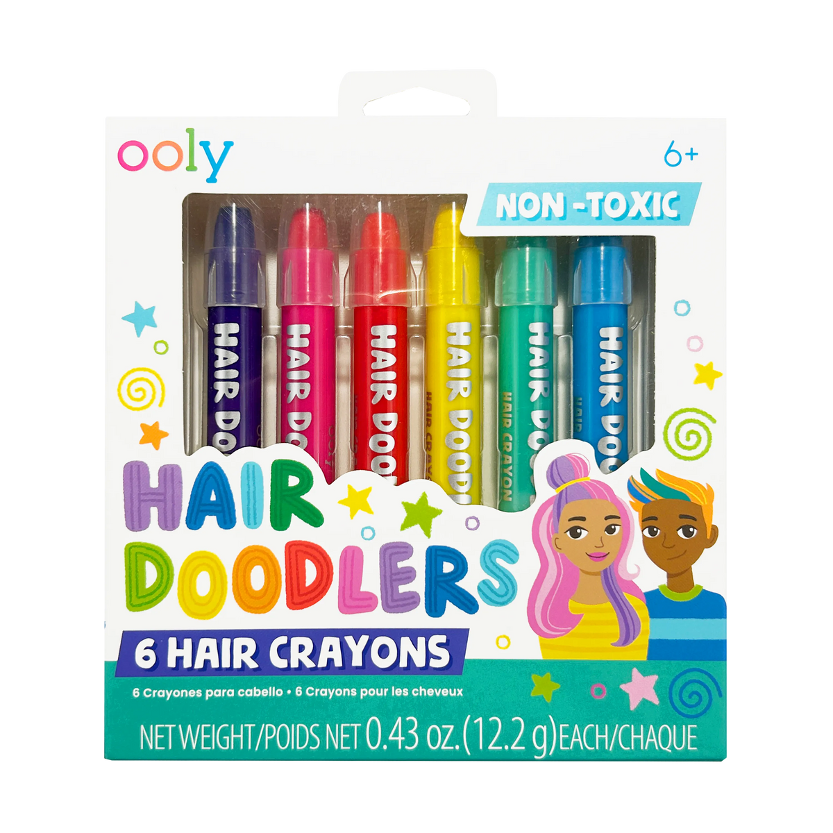 ooly ooly hair doodlers set of 6
