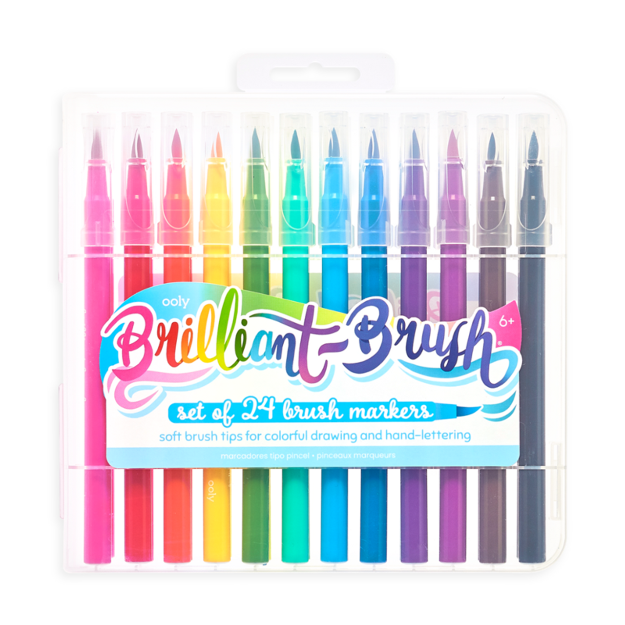 ooly ooly brilliant brush markers, set of 24