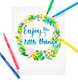 ooly ooly brilliant brush markers, set of 24