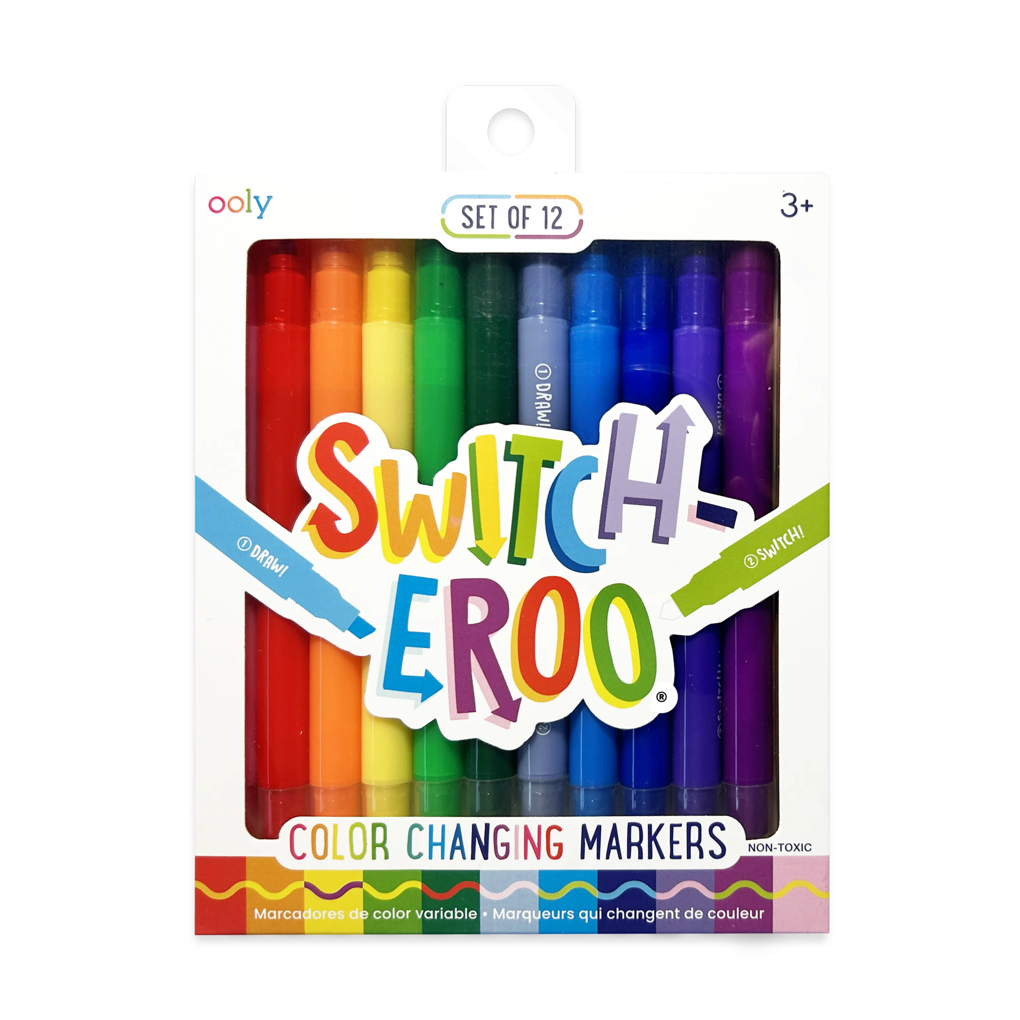 ooly ooly switch-eroo color changing markers, set of 12