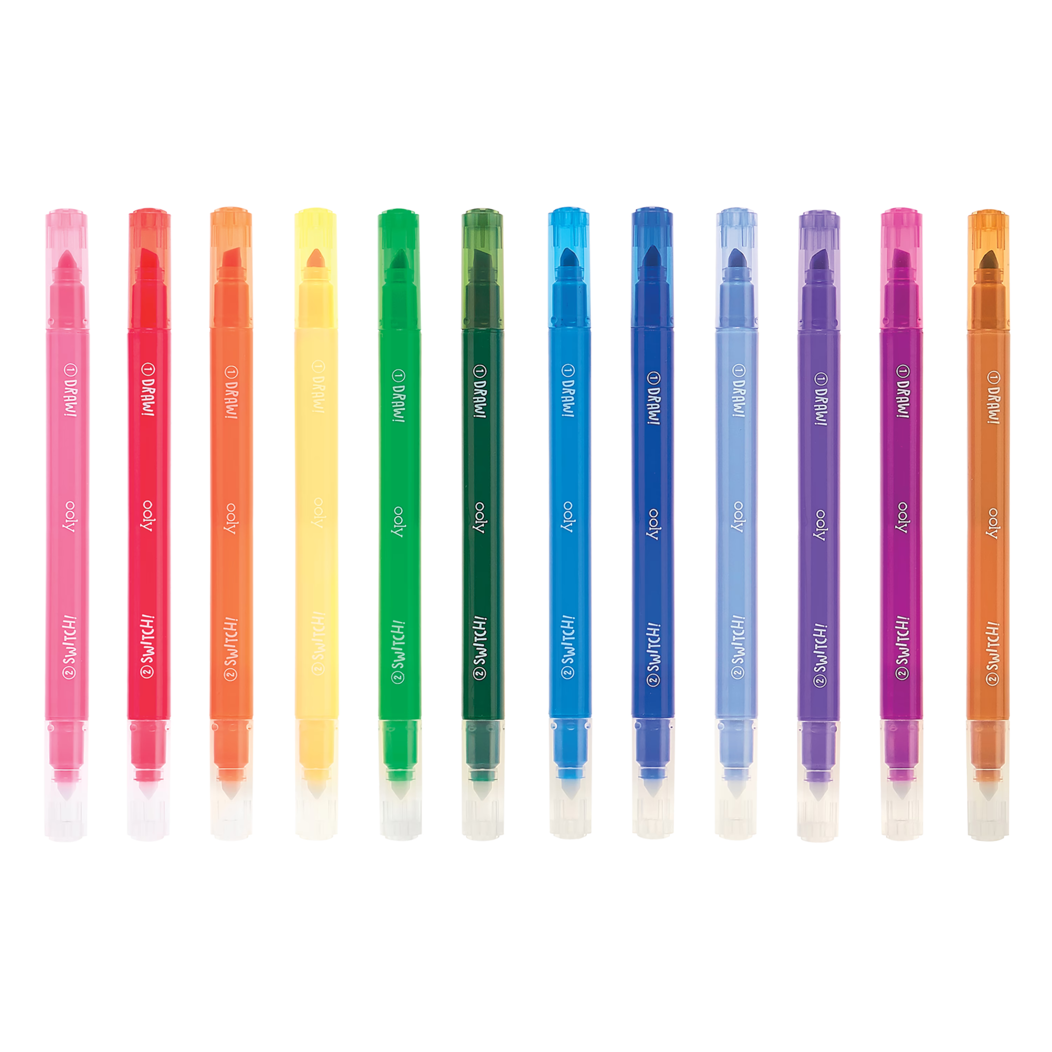 ooly ooly switch-eroo color changing markers, set of 12