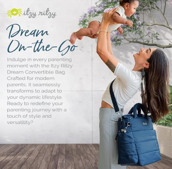 Itzy ritzy itzy ritzy dream convertible sapphire starlight diaper bag