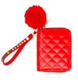 zomi gems zomi gems quilted wallet w/ rhinestone strap