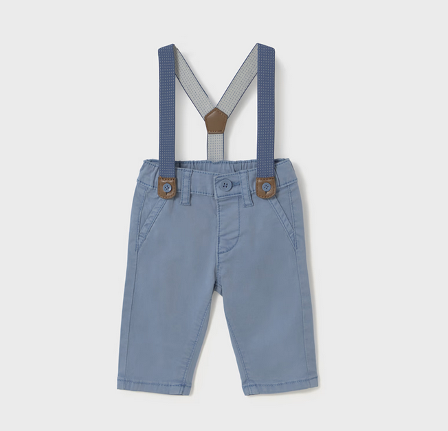 Mayoral mayoral slate pants w/ suspenders