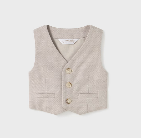 Mayoral mayoral tan linen vest