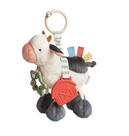 Itzy ritzy itzy ritzy link & love cow plush with teether