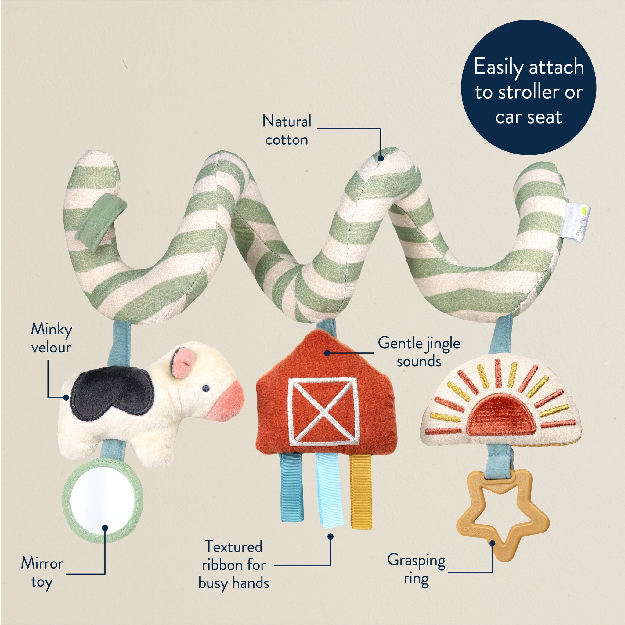 Itzy ritzy itzy ritzy farm spiral activity toy