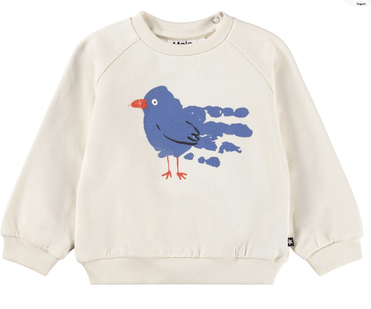 molo molo blue bird sweatshirt