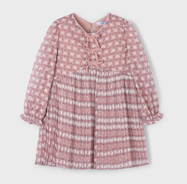 Mayoral mayoral butterfly pleated dress