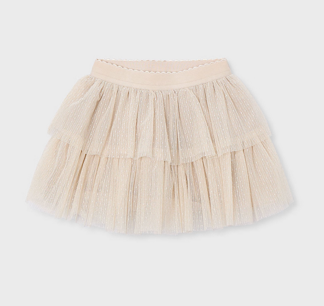 Mayoral mayoral ivory tulle skirt