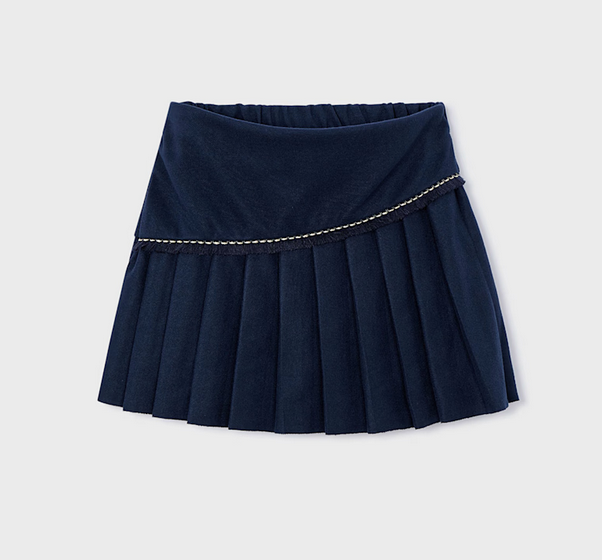 Mayoral mayoral drop pleated navy skirt